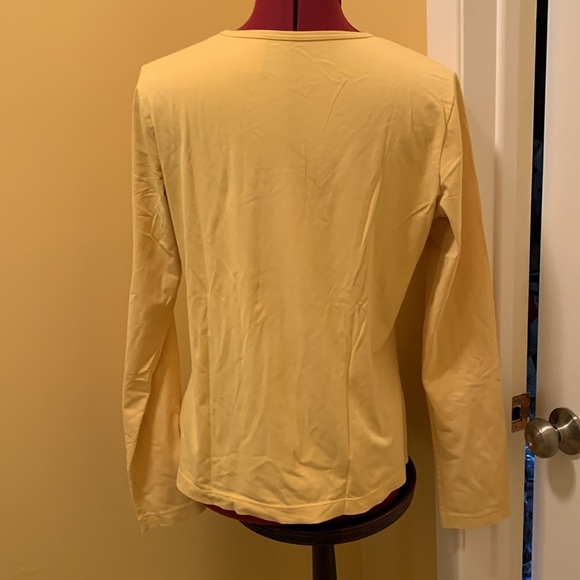 Danskin Yellow Panelled Front Long Sleeve T-Shirt - Picture 5 of 11